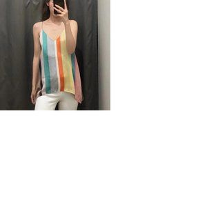 Zara Striped Top Multicolored Sleeveless